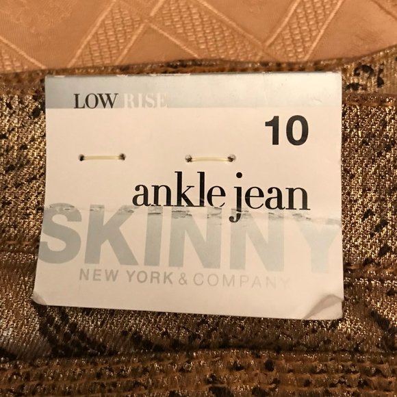 New York & Cie Skinny Ankle Low Rise Snake Print - Picture 2 of 3